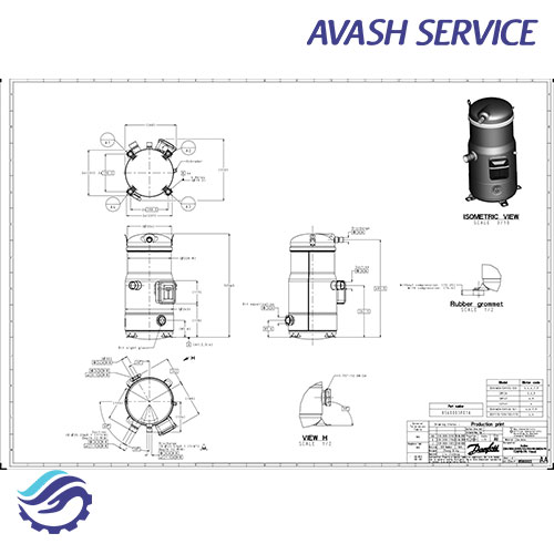 کمپرسور اسکرال دانفوس مدل SM147A4ALB - Image 2
